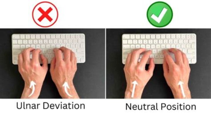 What is the best position for typing?