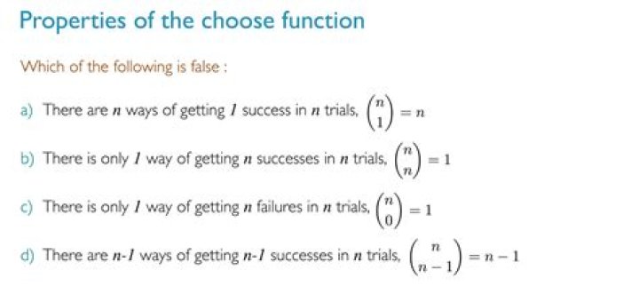 What is the Choose function in math?
