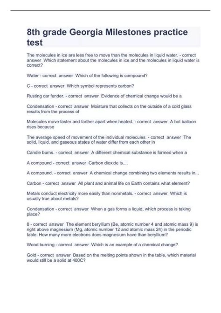 What is the GA milestone test?