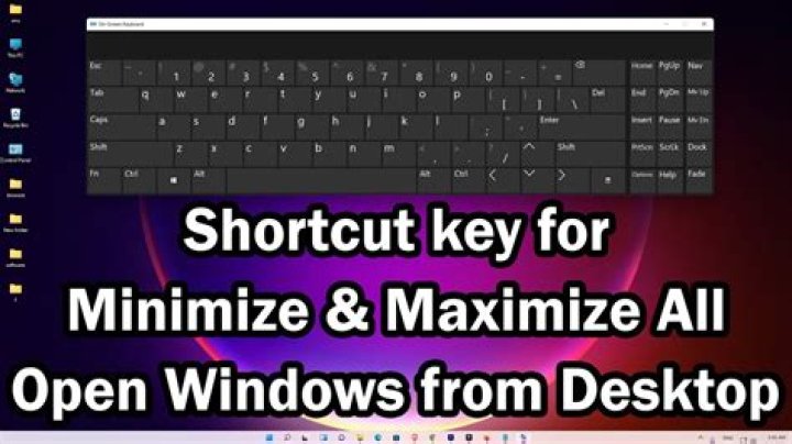 What is the keyboard shortcut to minimize and maximize a window?
