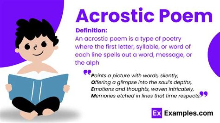 What is the meaning of acrostic poem?