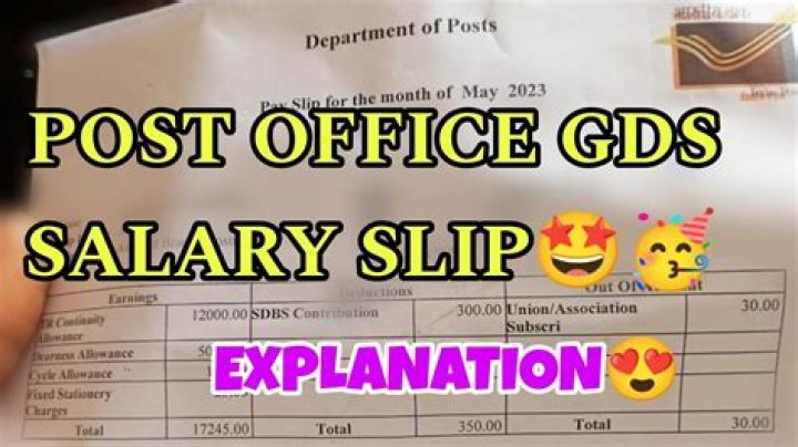 What is the salary of GDS post office?
