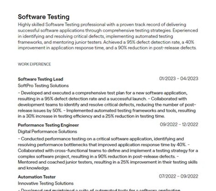 What is the work of software tester?