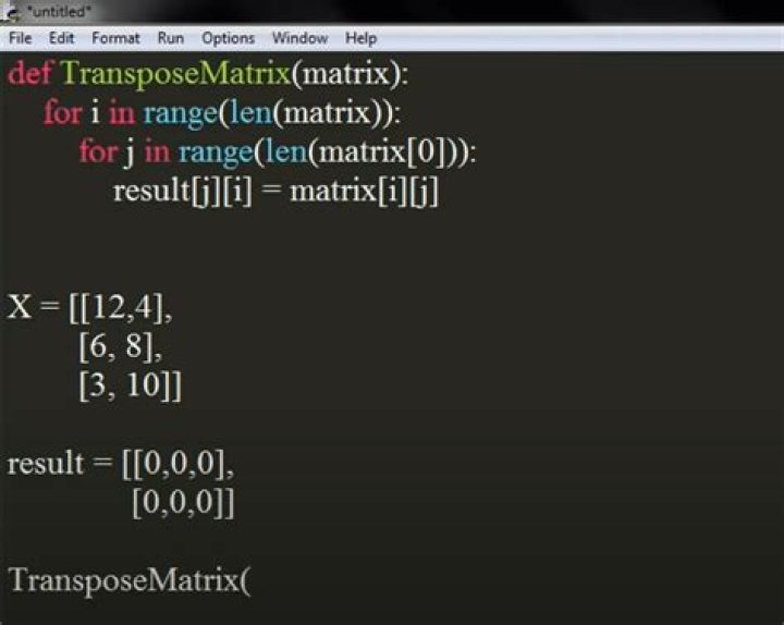 What is transpose in Python?