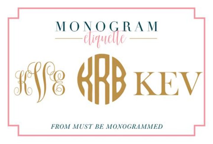 What letter goes first in a monogram?