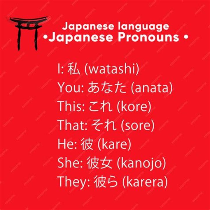 What pronouns do Japanese use?