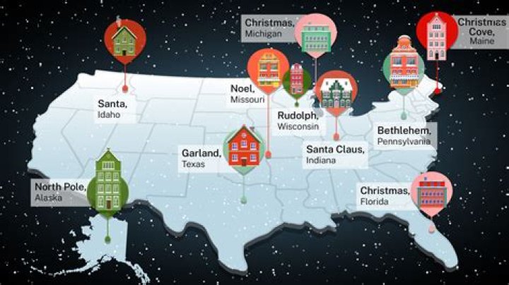 What states have a city named Christmas?