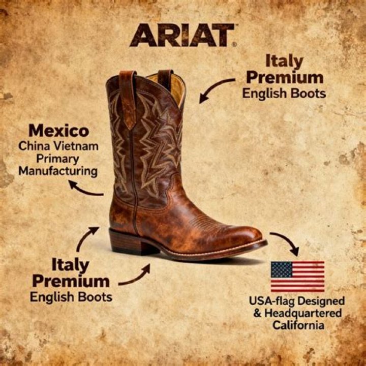 Where are Ariat boots manufactured?