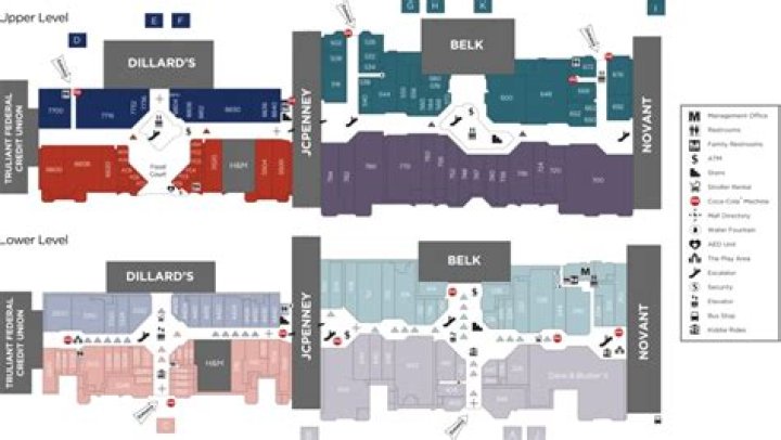 Where is dazzle up in Hanes Mall?