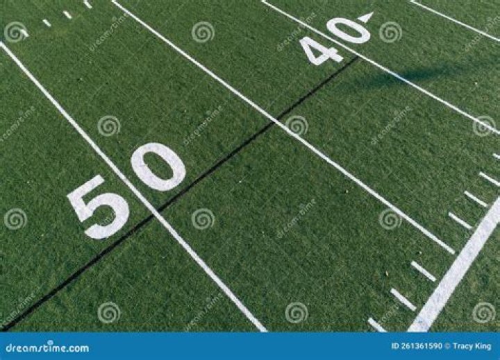 Where is the 50 yard line on a football field?