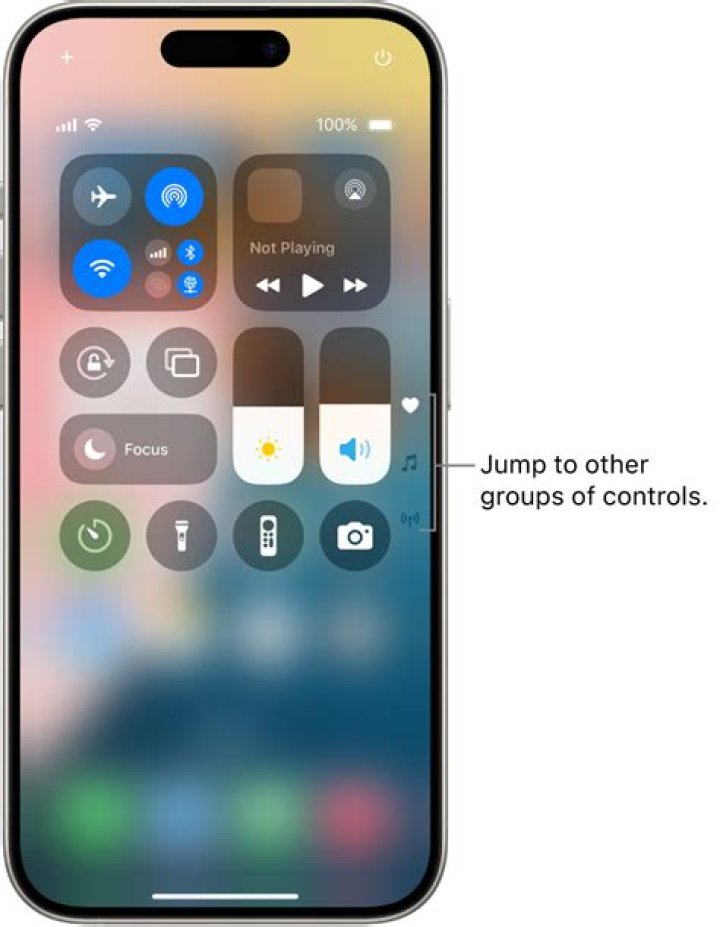 Where is the control center in iOS 12?