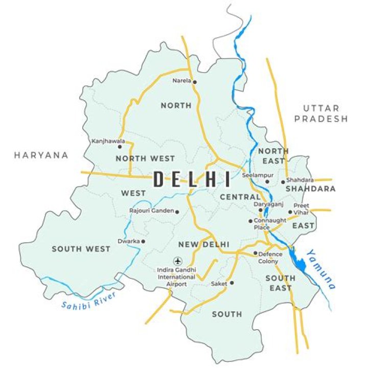 Which areas are in west Delhi?