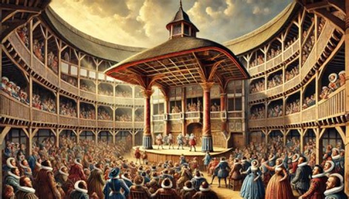 Which event happened first the Elizabethan theater?