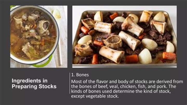 Why are bones the most important ingredient for preparing stocks?