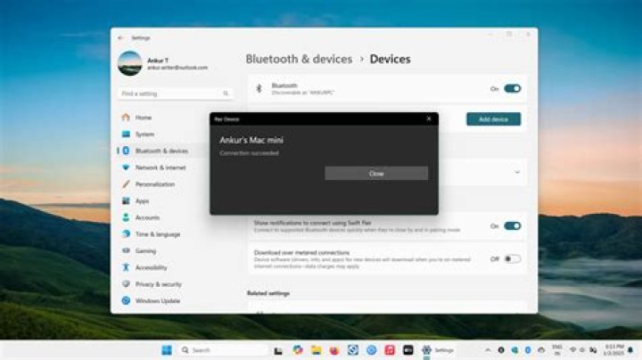 Why can't I send files via Bluetooth to my computer?