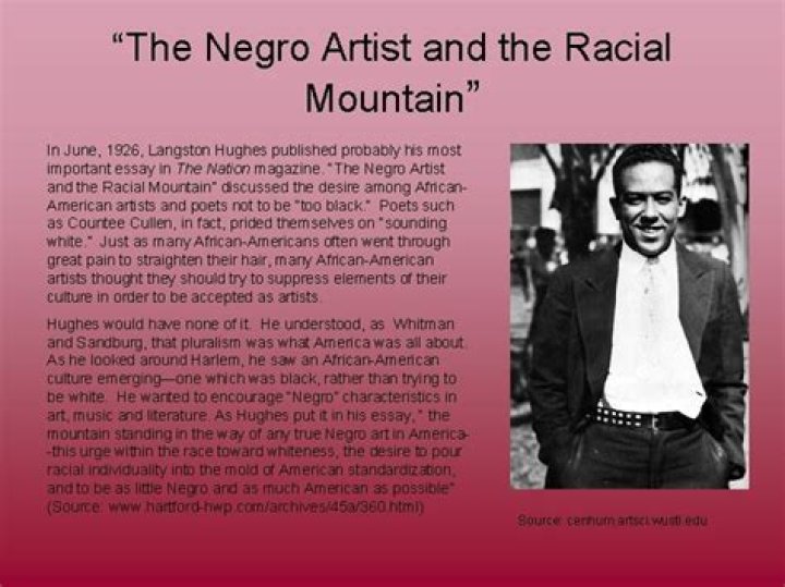 Why did Langston Hughes write the Negro Artist and the Racial Mountain as an essay even though he was better known for his poetry select all that apply?