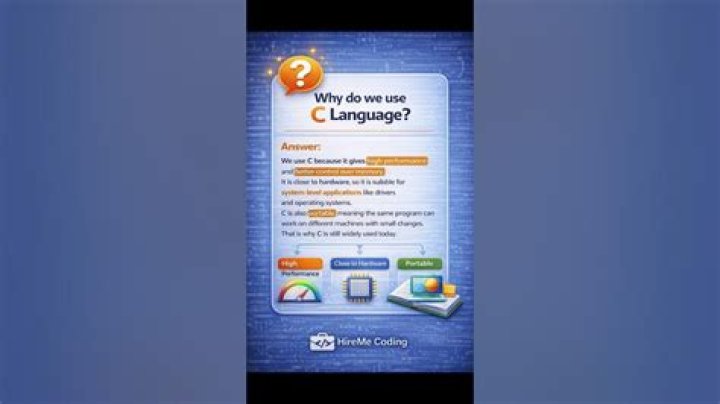 Why do we use C language?