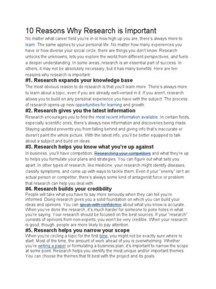 Why is research significant?