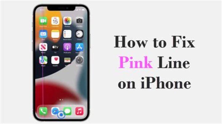 Why is there a pink line on my iPhone screen?